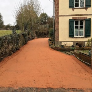 Allée en sable compacté - Chantier Orne